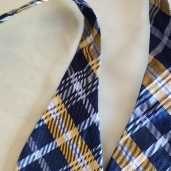 'SADDLEBRED' 100% Silk Plaid Adjustable Bowtie EUC - Picture 5 of 5